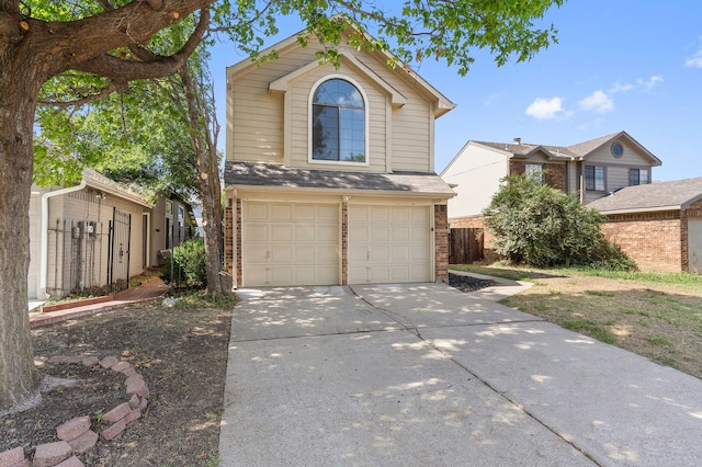 front of property featuring a garage