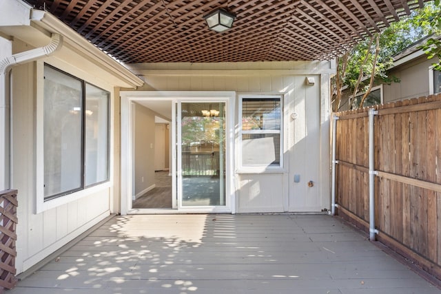 view of patio / terrace with a deck