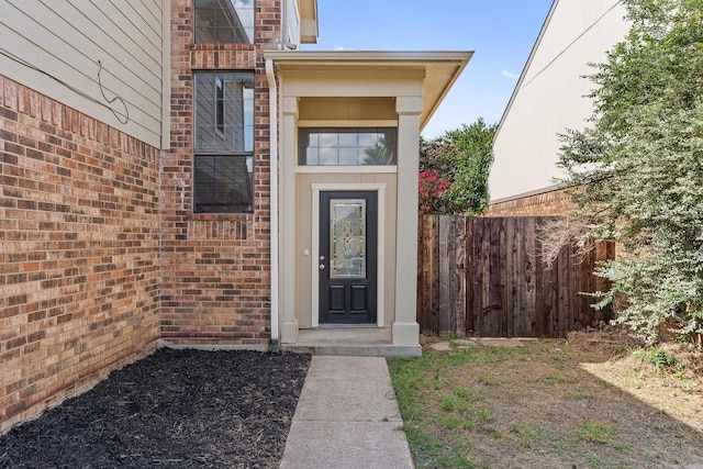 view of doorway to property