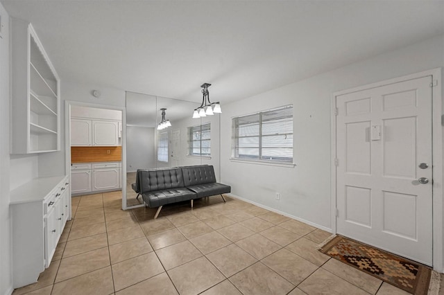 view of tiled foyer entrance