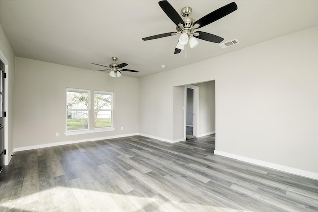 unfurnished room featuring light wood-type flooring