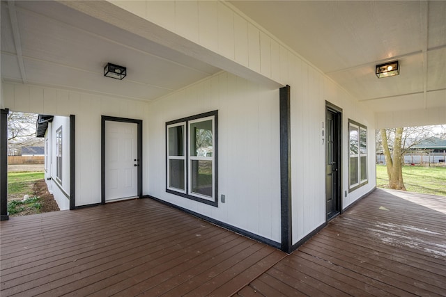 view of wooden terrace