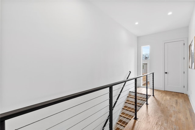 hallway featuring light hardwood / wood-style flooring