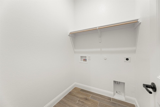 laundry room featuring gas dryer hookup, washer hookup, and hookup for an electric dryer