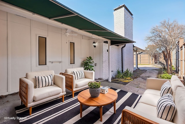 view of patio / terrace with an outdoor living space