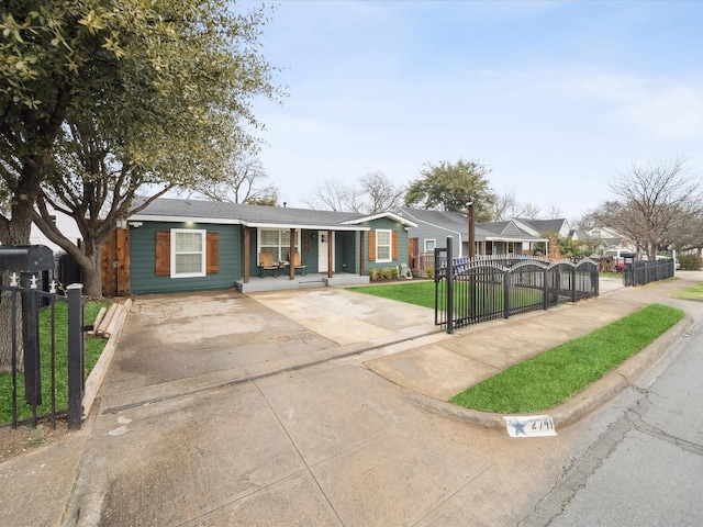 view of ranch-style home