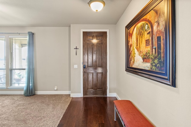 view of carpeted entryway