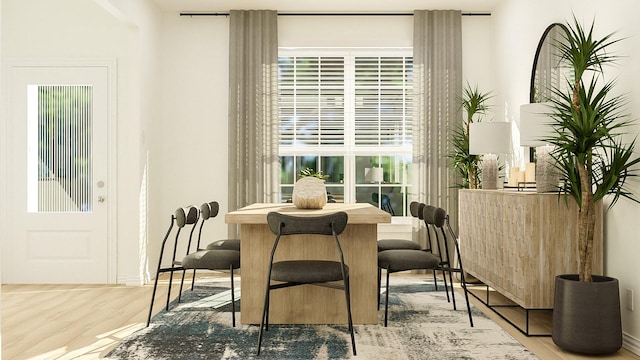 sitting room featuring light hardwood / wood-style floors