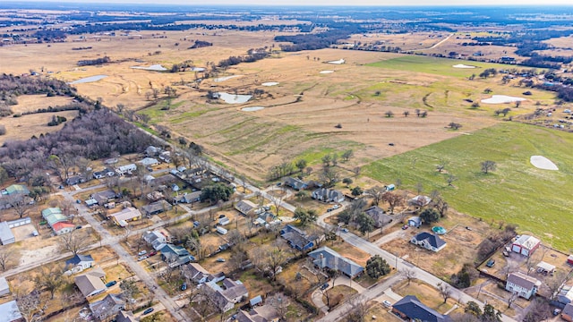 aerial view featuring a rural view