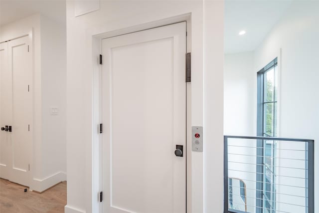 interior space featuring light hardwood / wood-style flooring