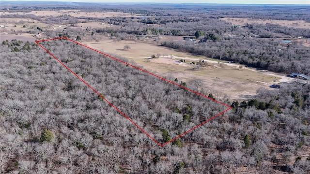 aerial view with a rural view