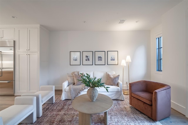 living room featuring wood-type flooring