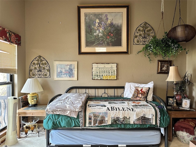 bedroom featuring carpet flooring