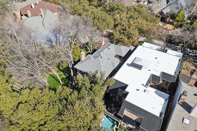 17309 Club Hill Dr, Dallas, TX 75248 - birds eye view of property featuring a residential view