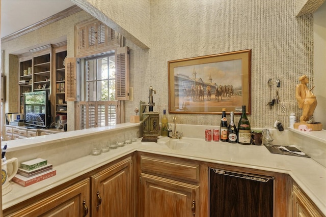 bar featuring sink