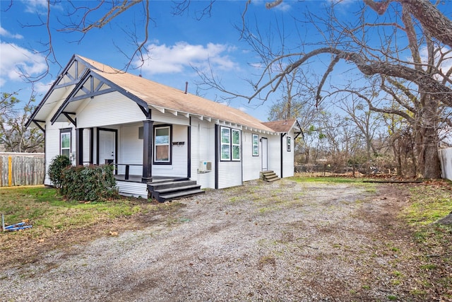 view of front of home with a porch