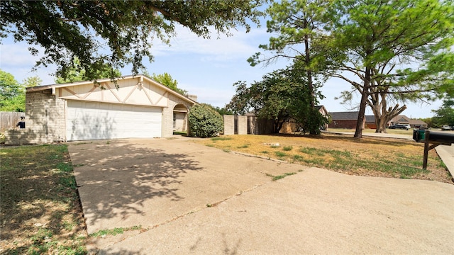 view of property exterior with a garage