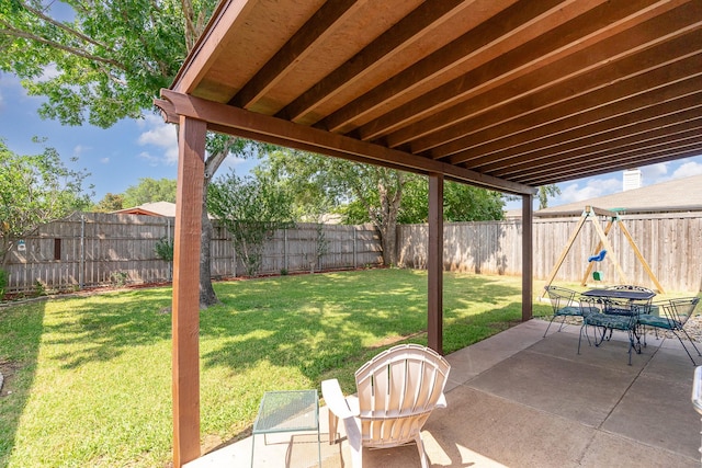 view of patio / terrace with a fenced backyard