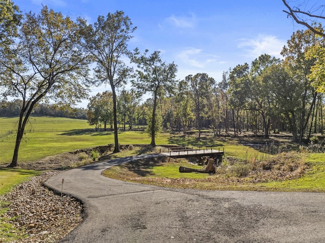 view of property's community featuring a yard