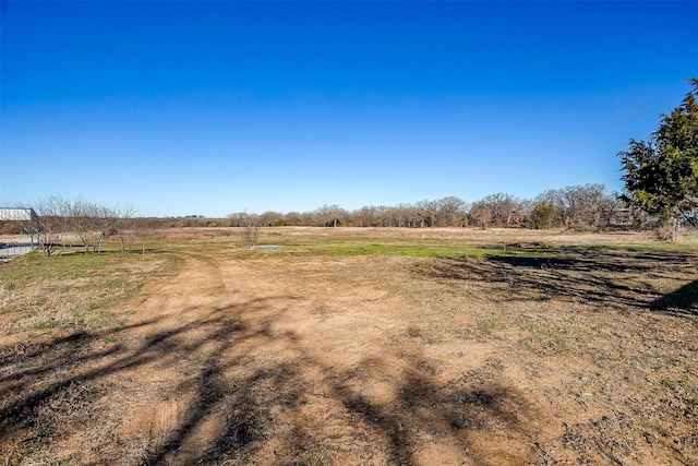 view of yard featuring a rural view