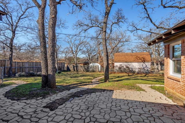 view of yard with a patio