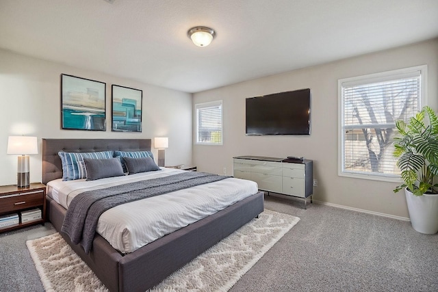 bedroom with carpet