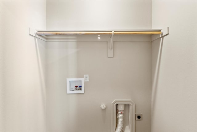 laundry room featuring hookup for a washing machine, gas dryer hookup, and hookup for an electric dryer