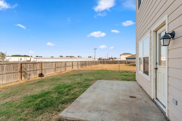 view of yard featuring a patio