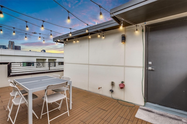 view of deck at dusk