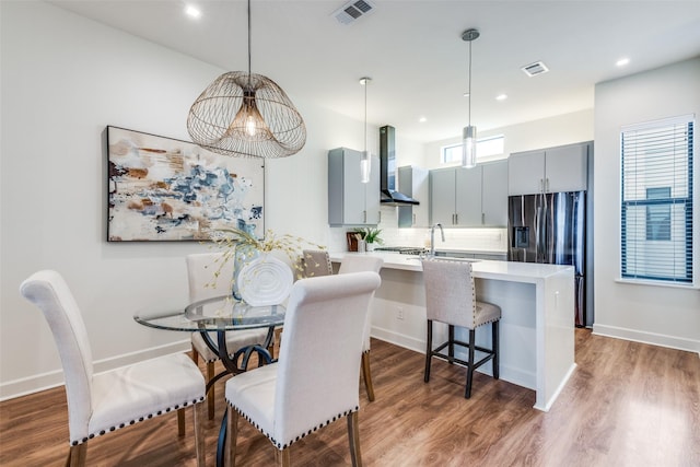 dining room featuring hardwood / wood-style floors