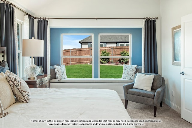 view of carpeted bedroom