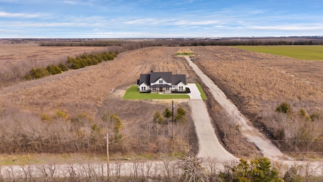 drone / aerial view featuring a rural view