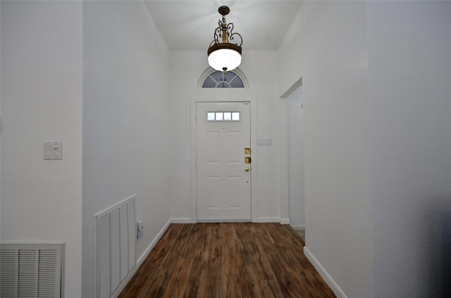 entryway featuring dark hardwood / wood-style floors