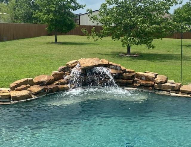 166 Cactus Dr, Decatur, TX 76234 - view of pool with a yard and fence