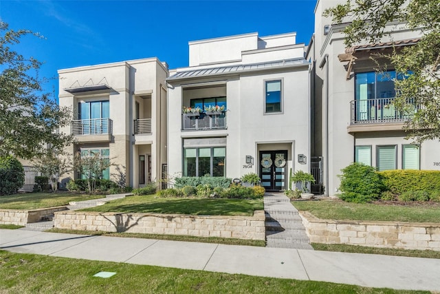 view of front facade with french doors