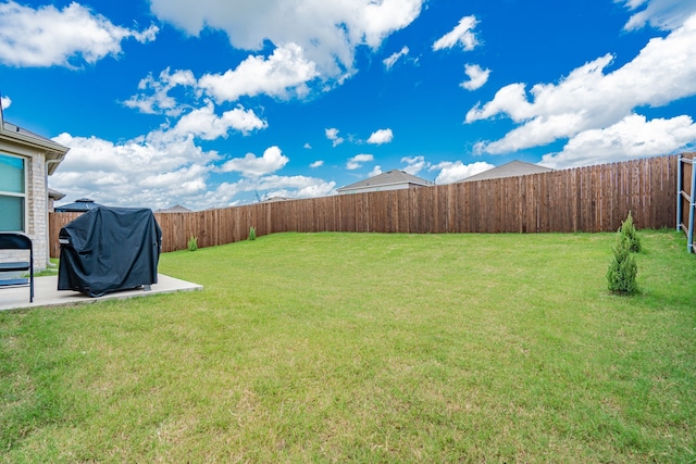 view of yard with a patio