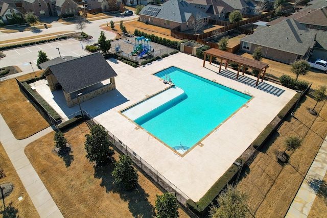 view of pool with a patio area