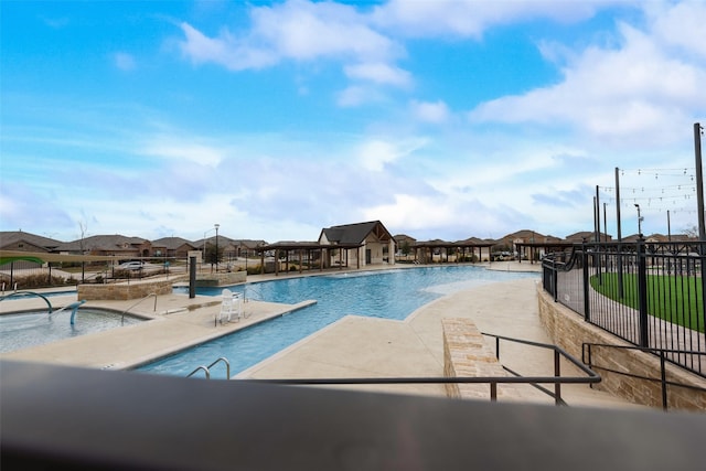 view of pool with a patio