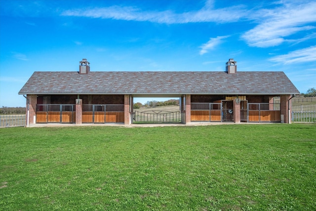 view of horse barn