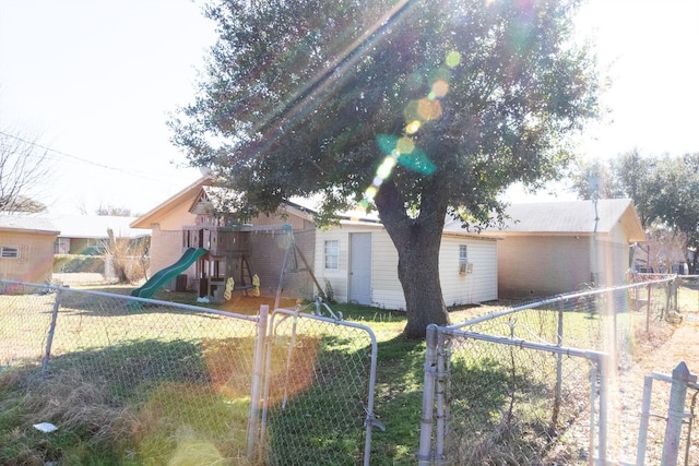 exterior space with a playground