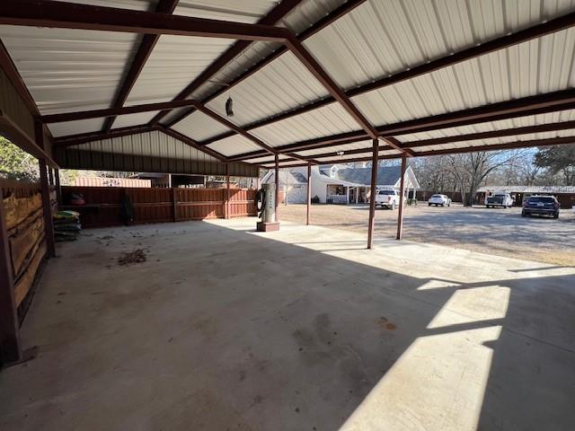 view of patio featuring a carport