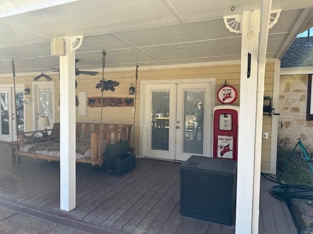 exterior space with french doors