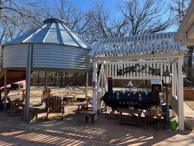 view of patio / terrace featuring a gazebo