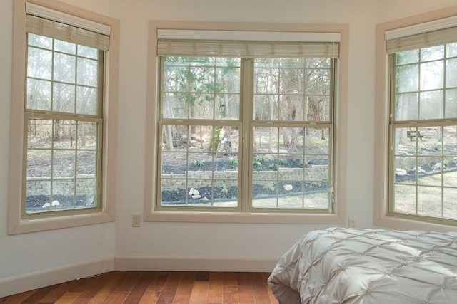 bedroom featuring hardwood / wood-style flooring