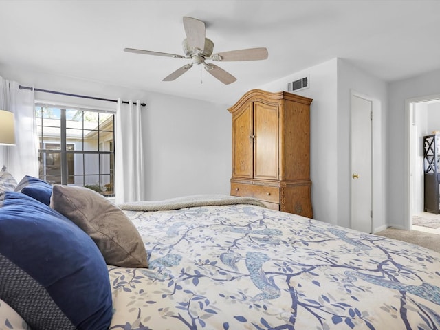 bedroom with ceiling fan