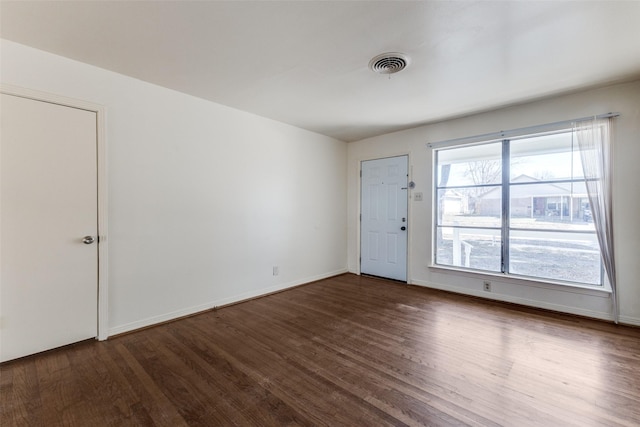 interior space featuring dark hardwood / wood-style flooring