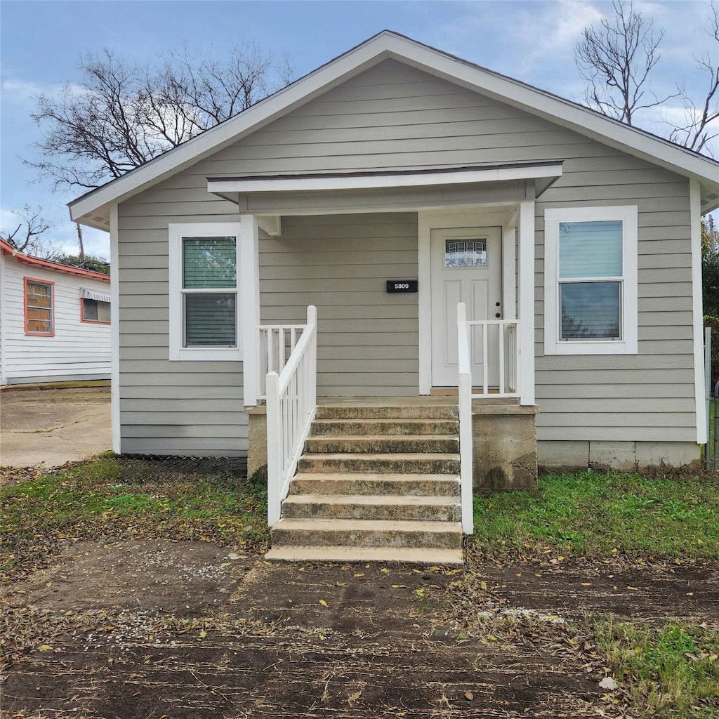 view of bungalow-style home