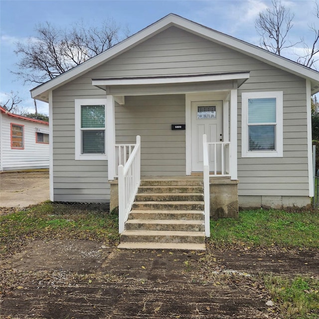 view of bungalow-style home