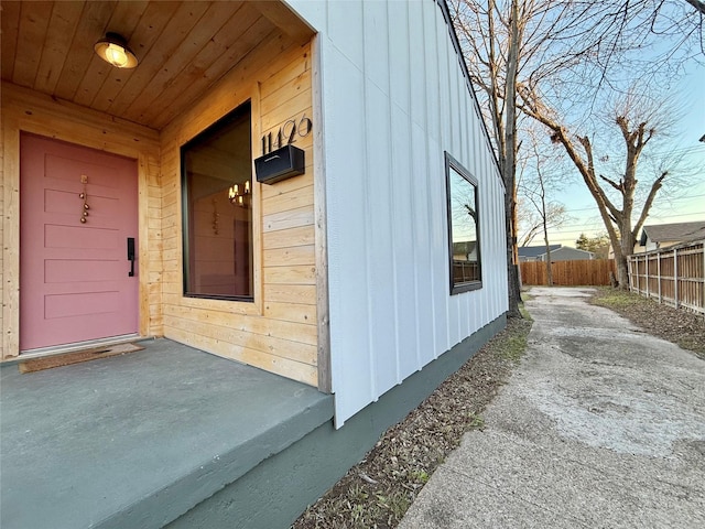 view of doorway to property