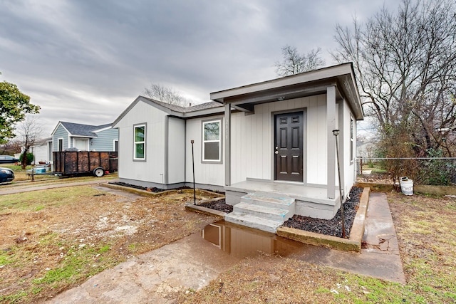 view of front of property with fence